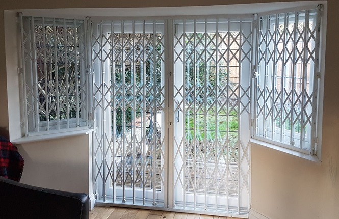 RSG1000 patio door security grilles securing family home in Barnet.