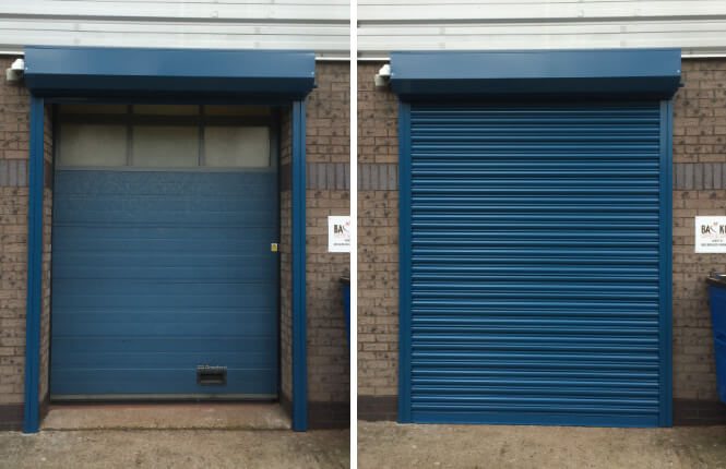 RSG5000 industrial roller shutter securing the rear of an industrial store in Wembley.