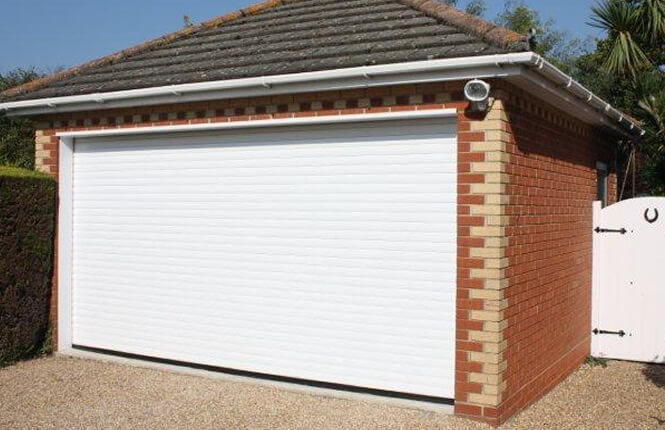 RSG7000 electric roller shutter protecting a residential garage in Merton.